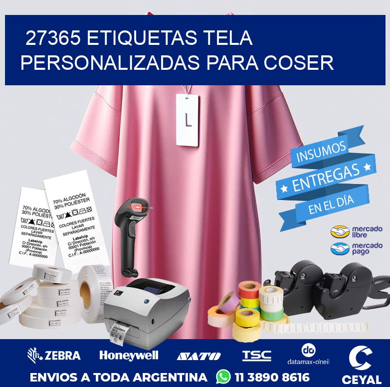 27365 ETIQUETAS TELA PERSONALIZADAS PARA COSER