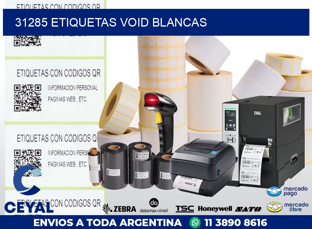 31285 ETIQUETAS VOID BLANCAS