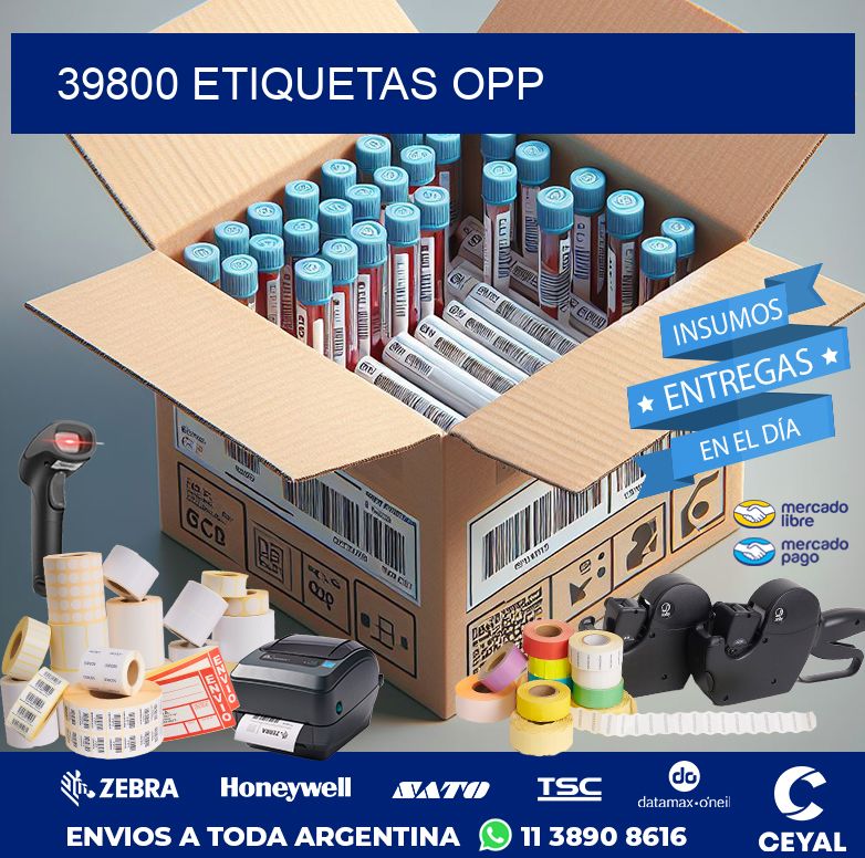 39800 ETIQUETAS OPP