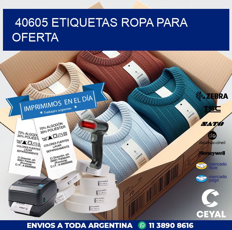 40605 ETIQUETAS ROPA PARA OFERTA