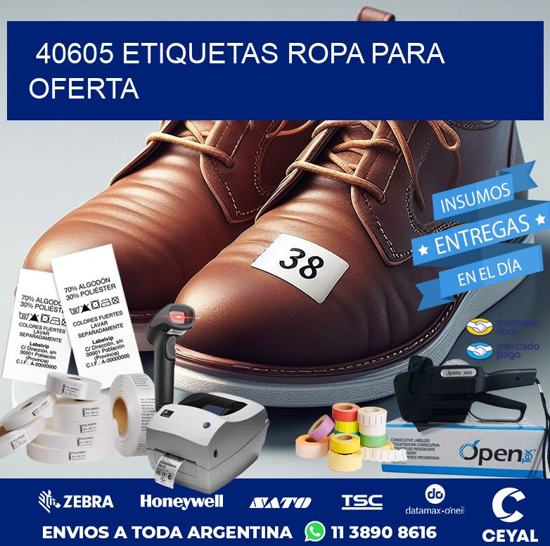 40605 ETIQUETAS ROPA PARA OFERTA