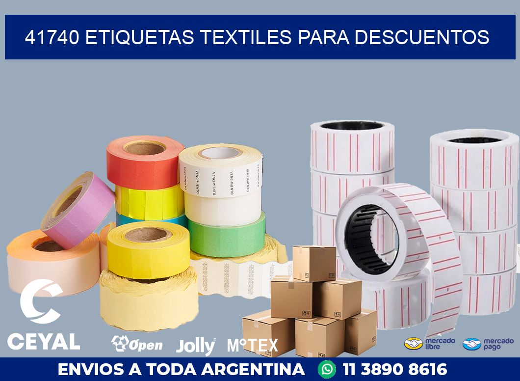 41740 ETIQUETAS TEXTILES PARA DESCUENTOS