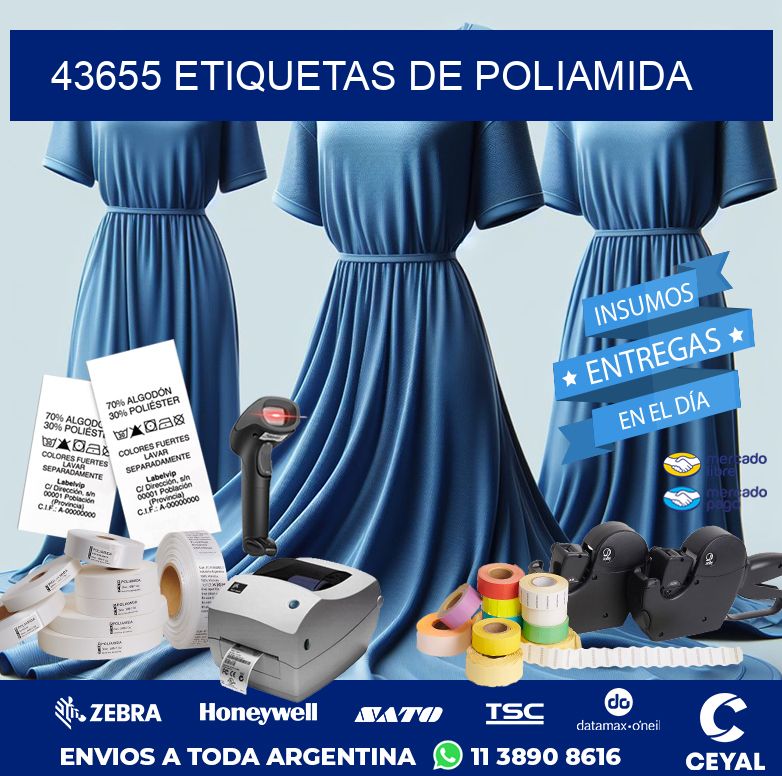 43655 ETIQUETAS DE POLIAMIDA