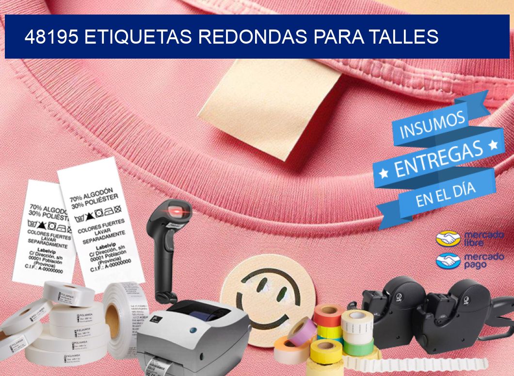 48195 ETIQUETAS REDONDAS PARA TALLES