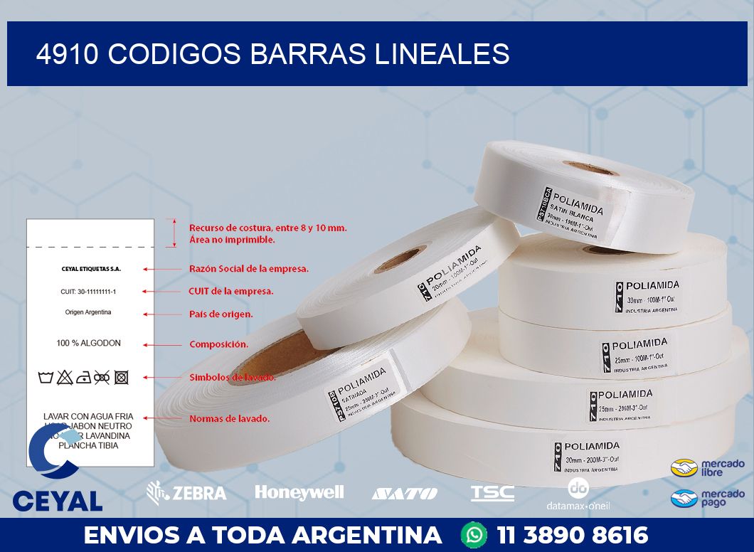 4910 CODIGOS BARRAS LINEALES