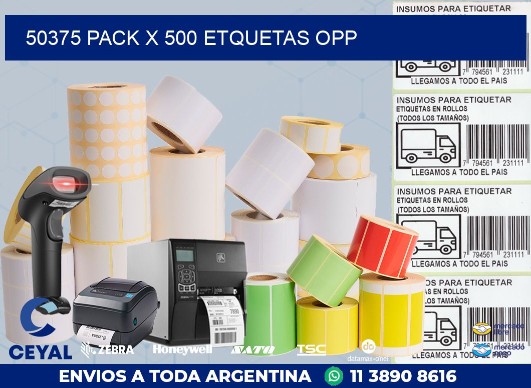 50375 PACK X 500 ETQUETAS OPP