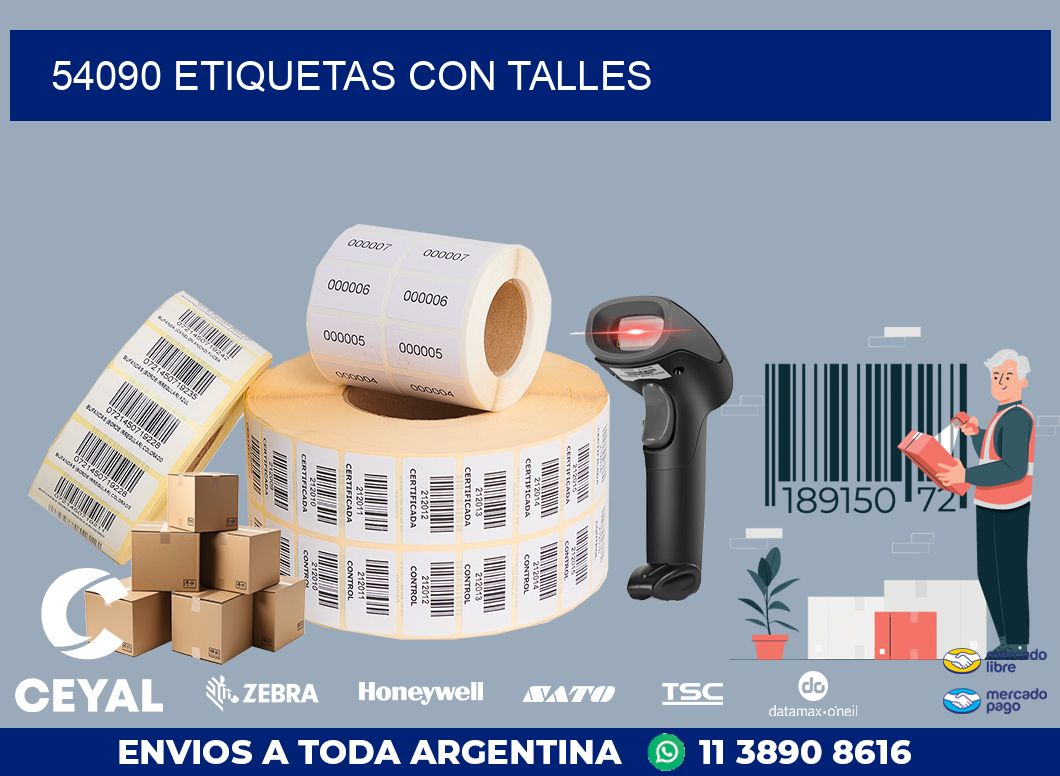 54090 ETIQUETAS CON TALLES