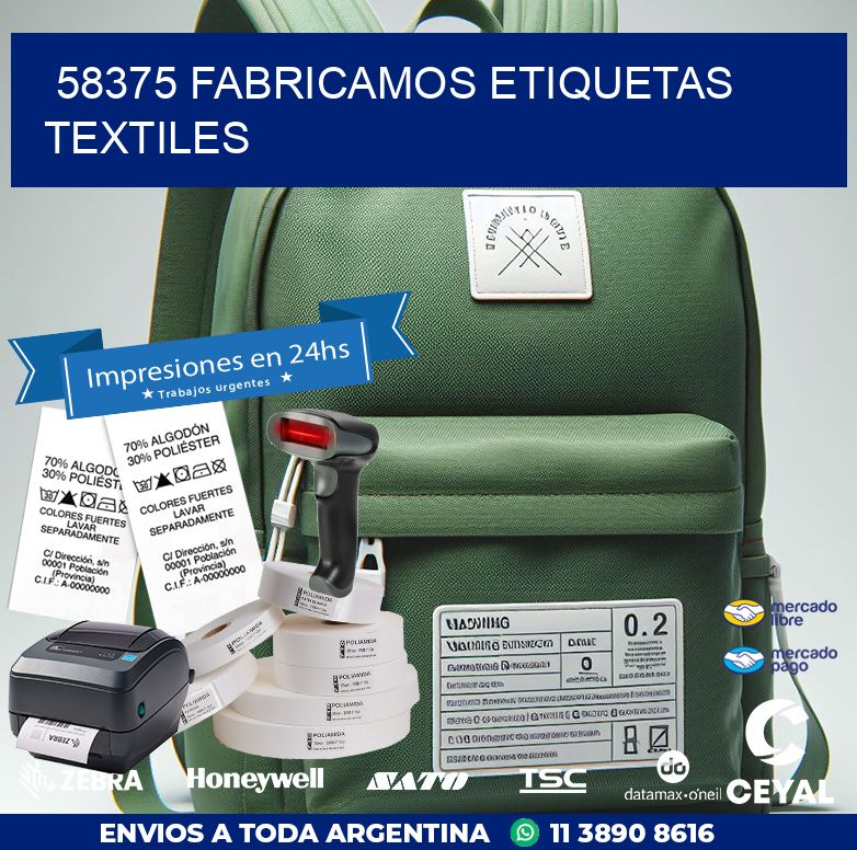 58375 FABRICAMOS ETIQUETAS TEXTILES