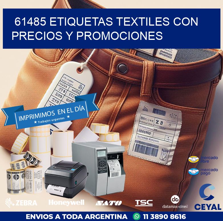 61485 ETIQUETAS TEXTILES CON PRECIOS Y PROMOCIONES