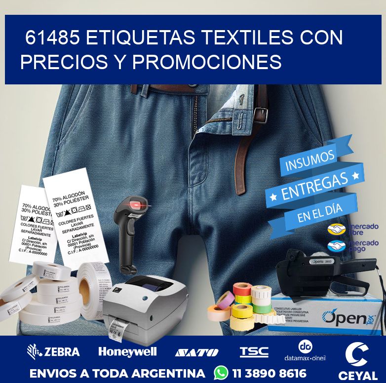 61485 ETIQUETAS TEXTILES CON PRECIOS Y PROMOCIONES