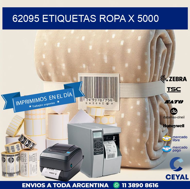 62095 ETIQUETAS ROPA X 5000