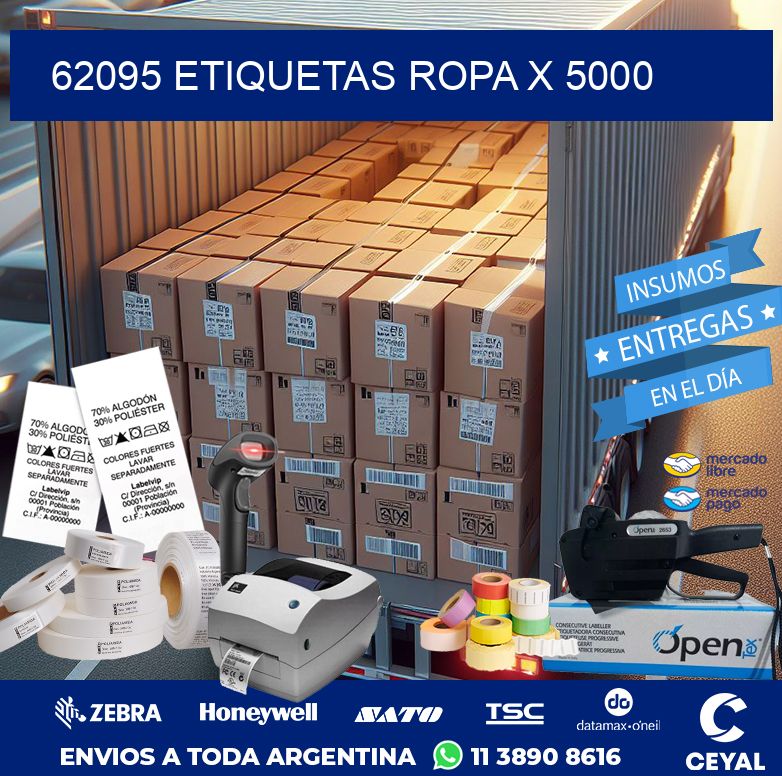 62095 ETIQUETAS ROPA X 5000