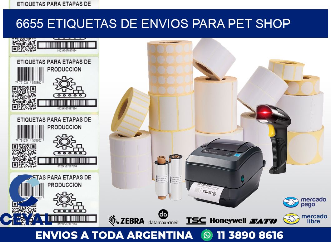 6655 ETIQUETAS DE ENVIOS PARA PET SHOP