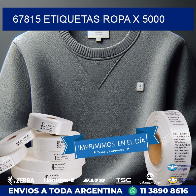 67815 ETIQUETAS ROPA X 5000