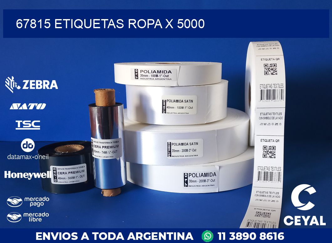 67815 ETIQUETAS ROPA X 5000