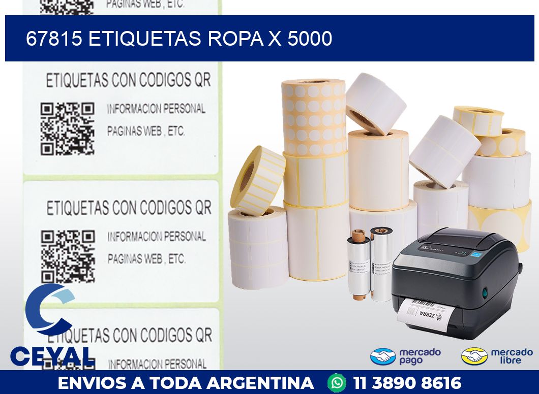 67815 ETIQUETAS ROPA X 5000