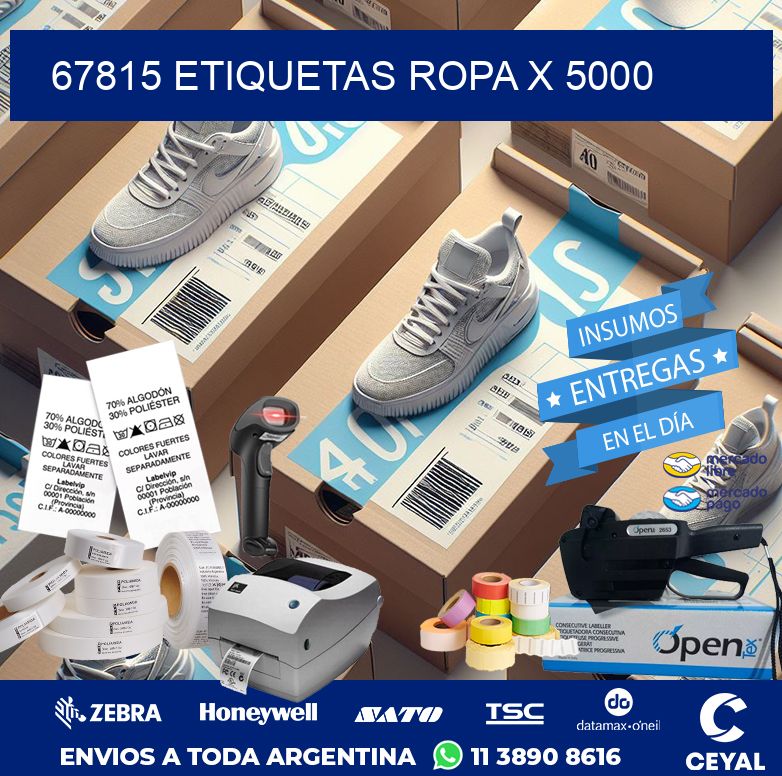 67815 ETIQUETAS ROPA X 5000