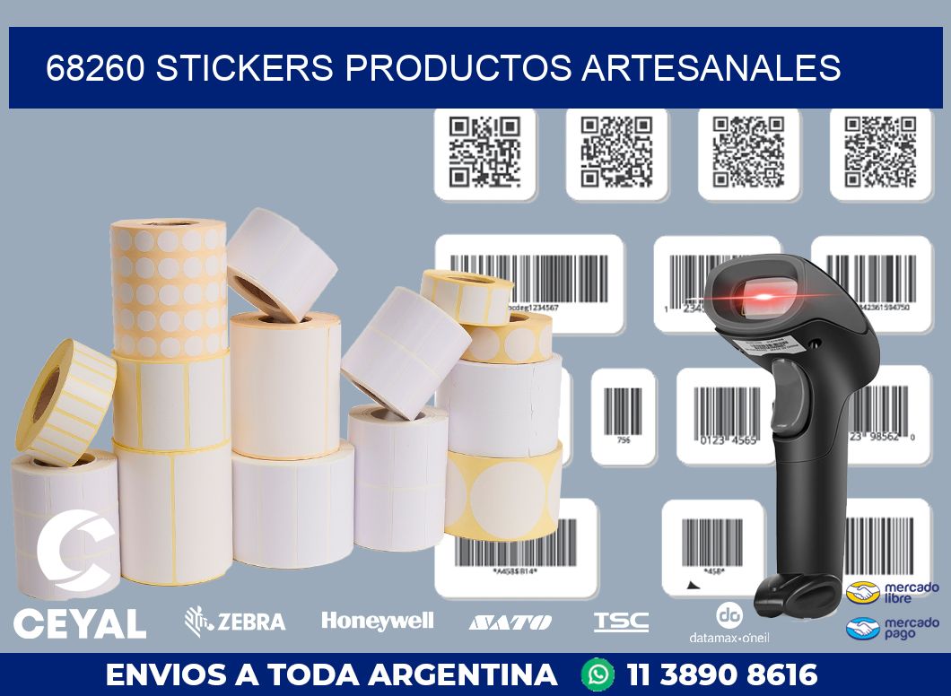 68260 stickers productos artesanales