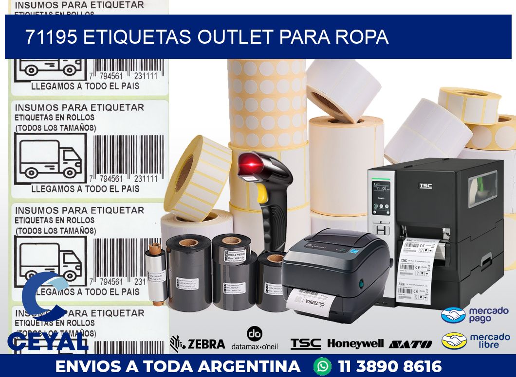71195 ETIQUETAS OUTLET PARA ROPA