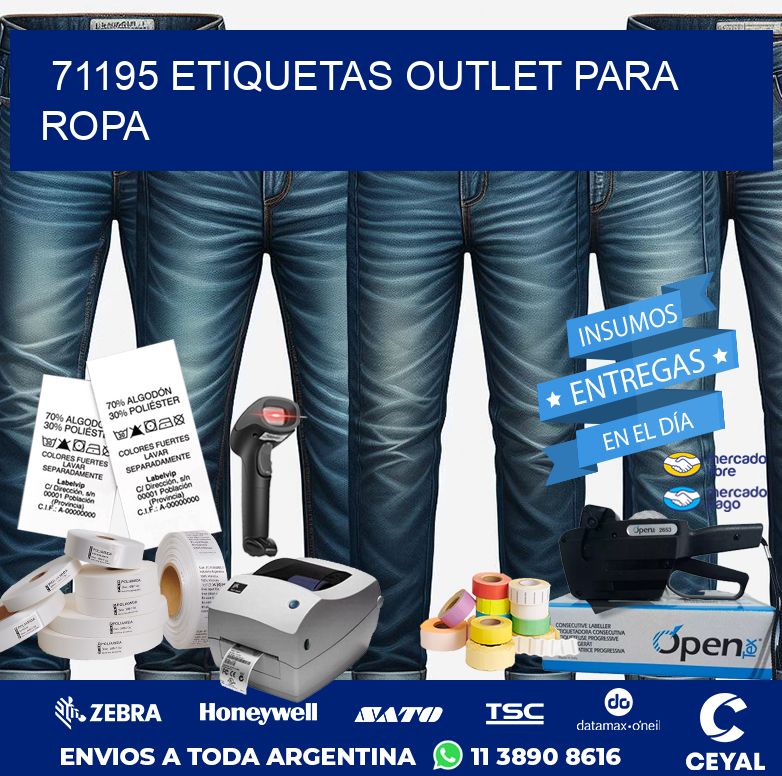 71195 ETIQUETAS OUTLET PARA ROPA