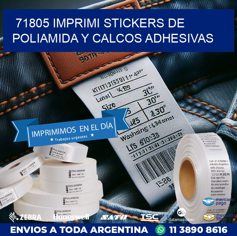 71805 IMPRIMI STICKERS DE POLIAMIDA Y CALCOS ADHESIVAS