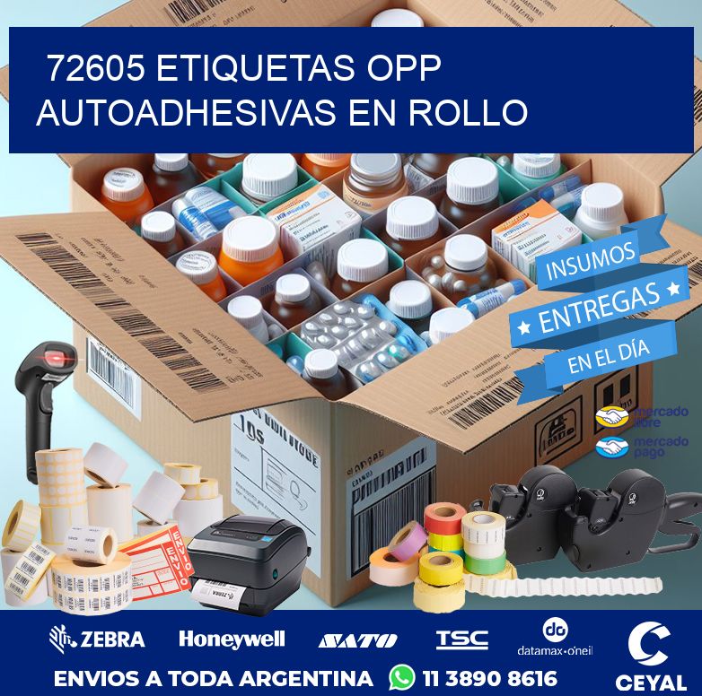 72605 ETIQUETAS OPP AUTOADHESIVAS EN ROLLO