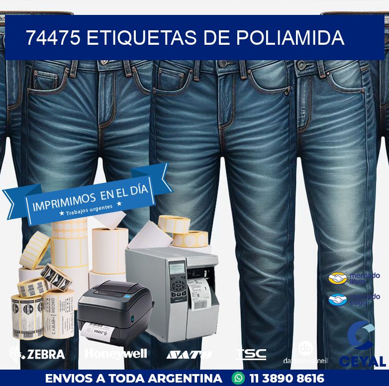 74475 ETIQUETAS DE POLIAMIDA