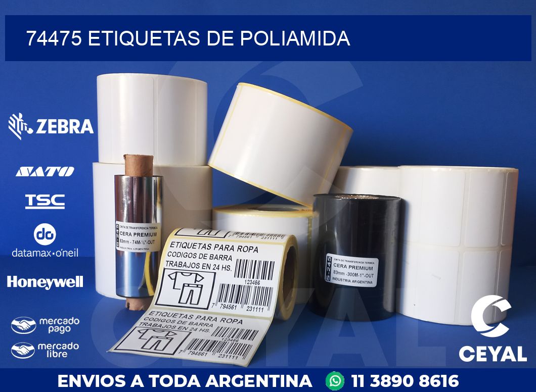 74475 ETIQUETAS DE POLIAMIDA