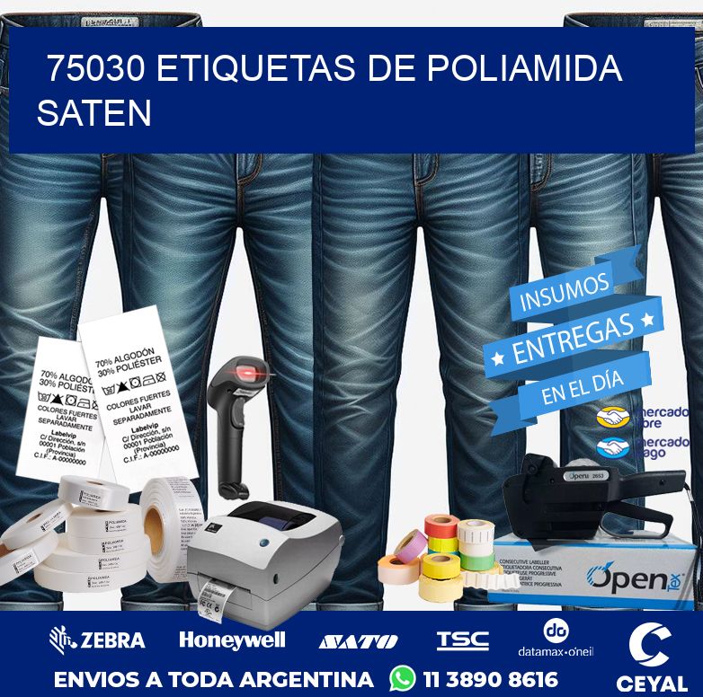 75030 ETIQUETAS DE POLIAMIDA SATEN