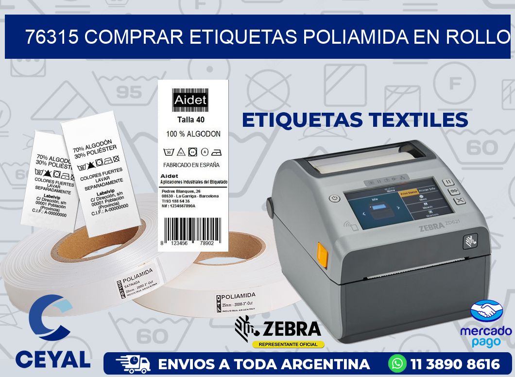 76315 COMPRAR ETIQUETAS POLIAMIDA EN ROLLO