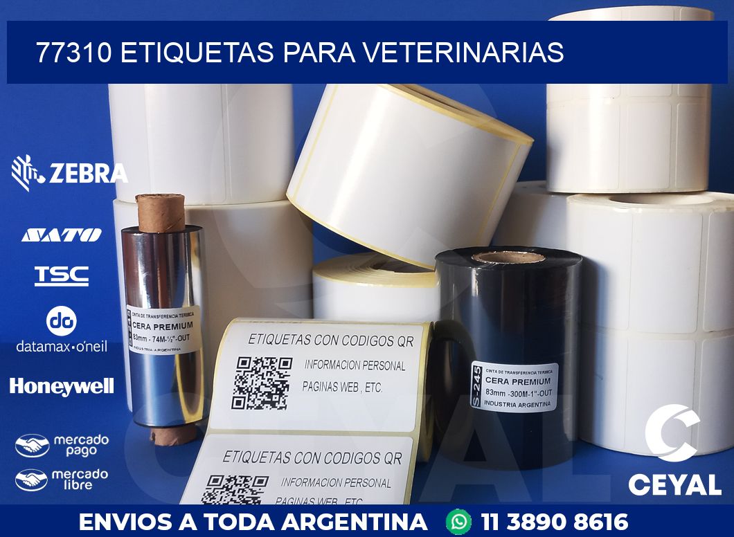 77310 ETIQUETAS PARA VETERINARIAS