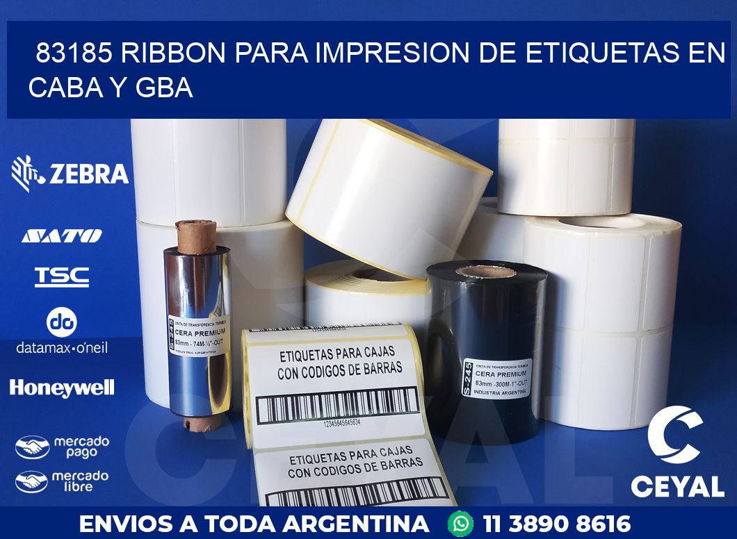 83185 RIBBON PARA IMPRESION DE ETIQUETAS EN CABA Y GBA
