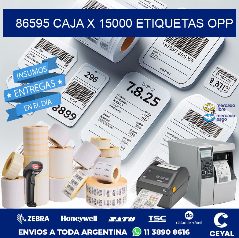 86595 CAJA X 15000 ETIQUETAS OPP