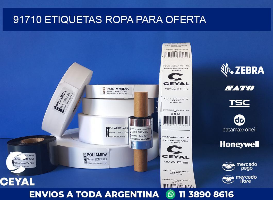 91710 ETIQUETAS ROPA PARA OFERTA
