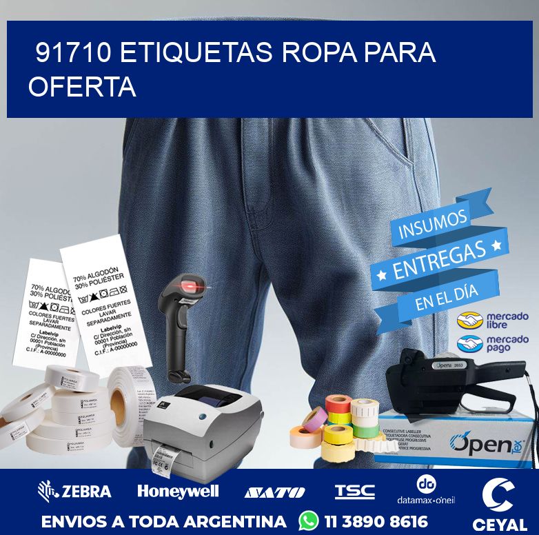 91710 ETIQUETAS ROPA PARA OFERTA