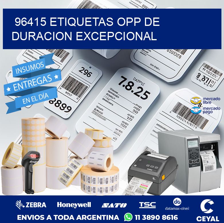 96415 ETIQUETAS OPP DE DURACION EXCEPCIONAL