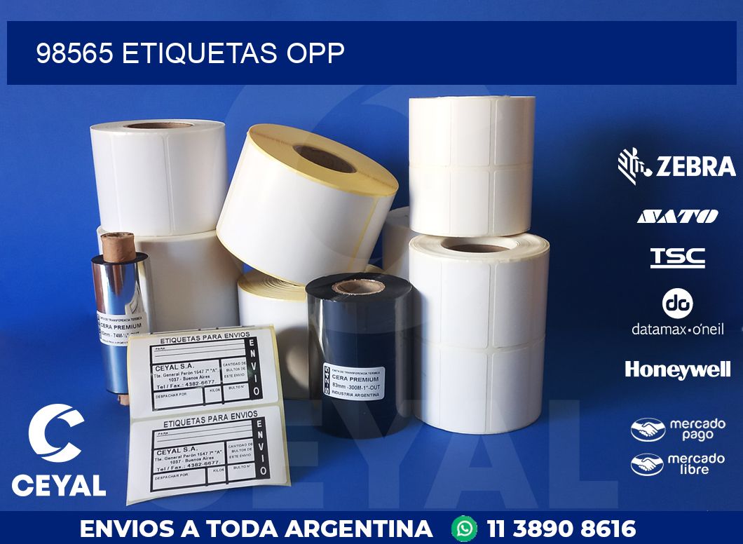 98565 ETIQUETAS OPP