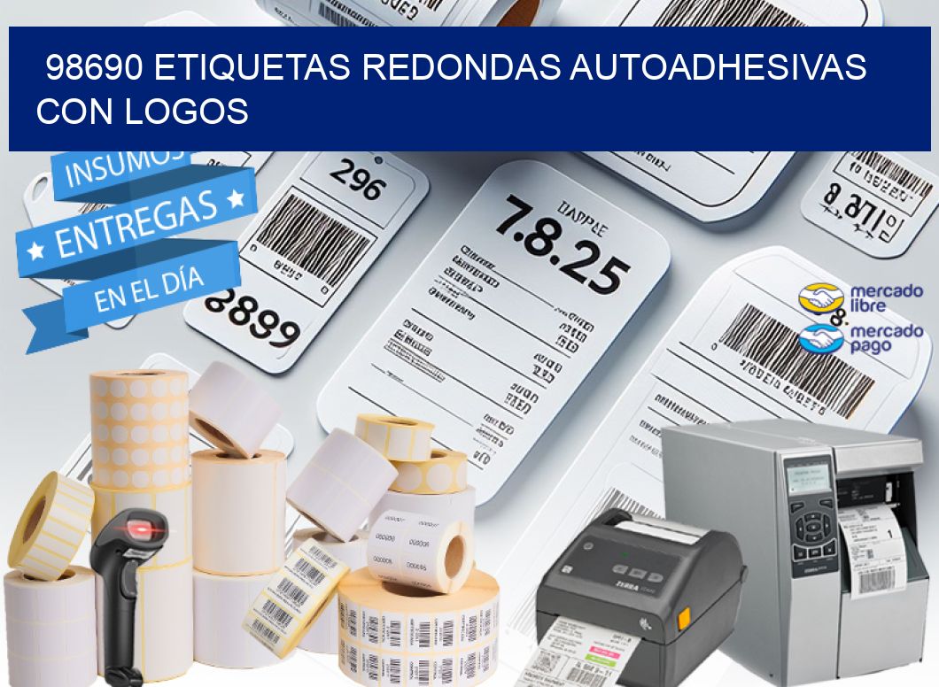 98690 ETIQUETAS REDONDAS AUTOADHESIVAS CON LOGOS