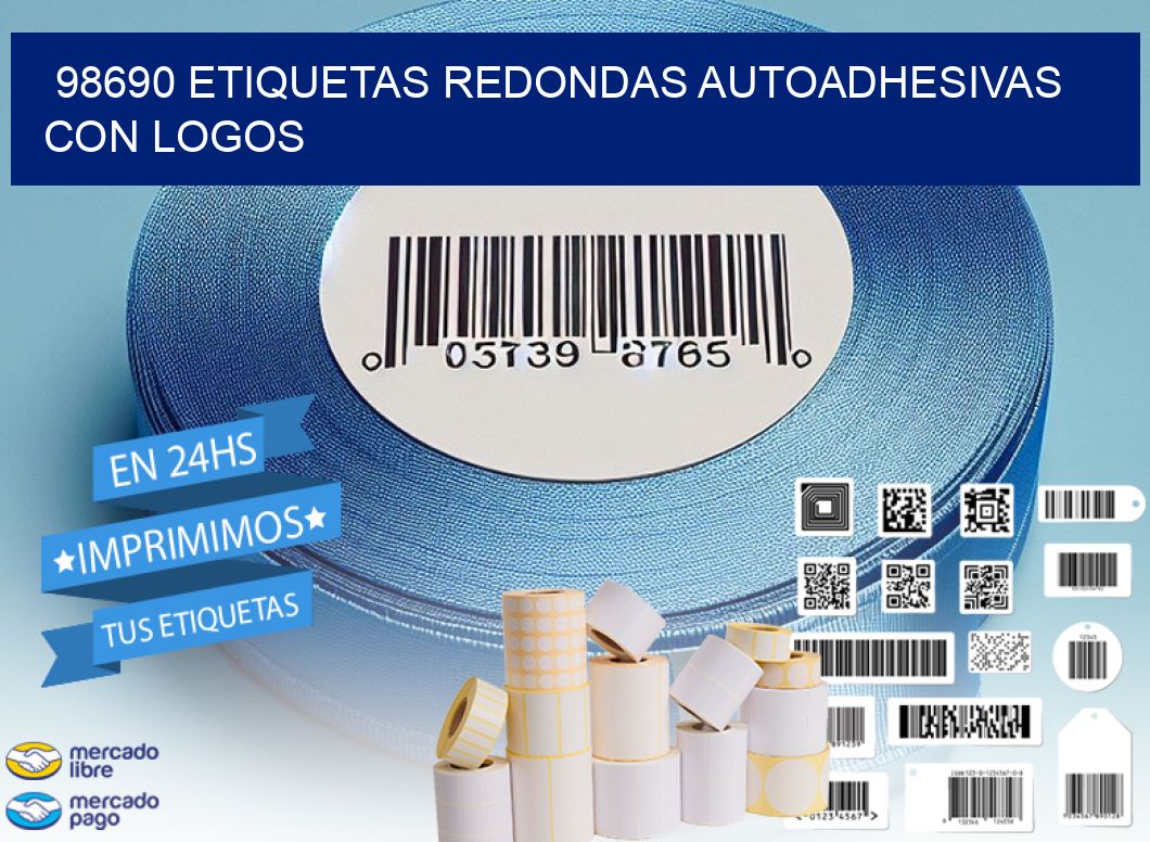 98690 ETIQUETAS REDONDAS AUTOADHESIVAS CON LOGOS