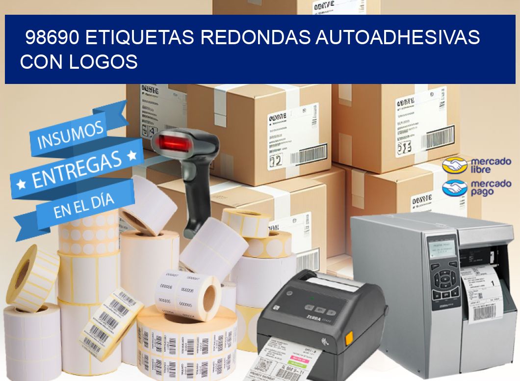 98690 ETIQUETAS REDONDAS AUTOADHESIVAS CON LOGOS