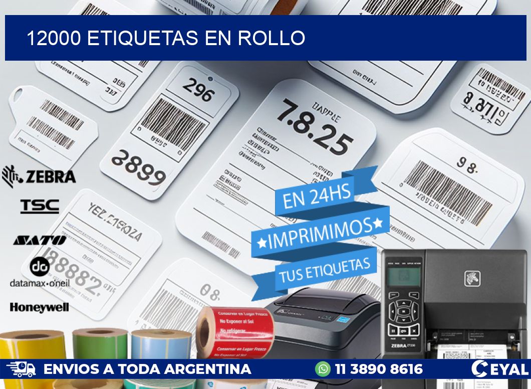 12000 ETIQUETAS EN ROLLO