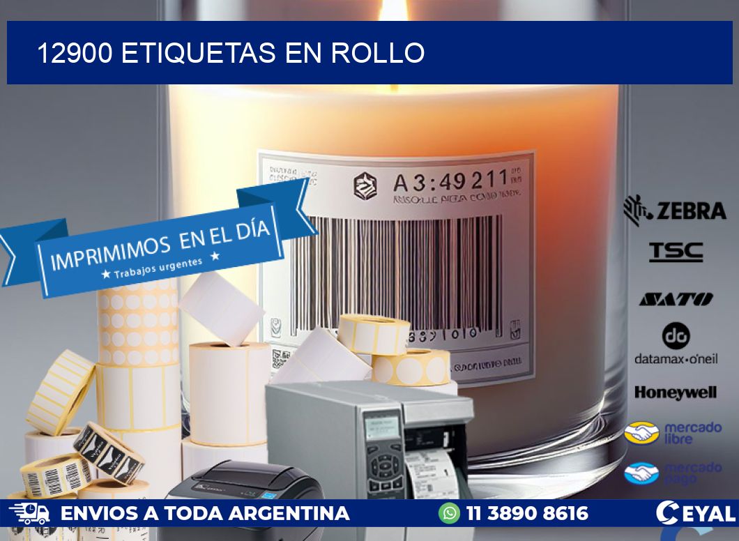 12900 ETIQUETAS EN ROLLO