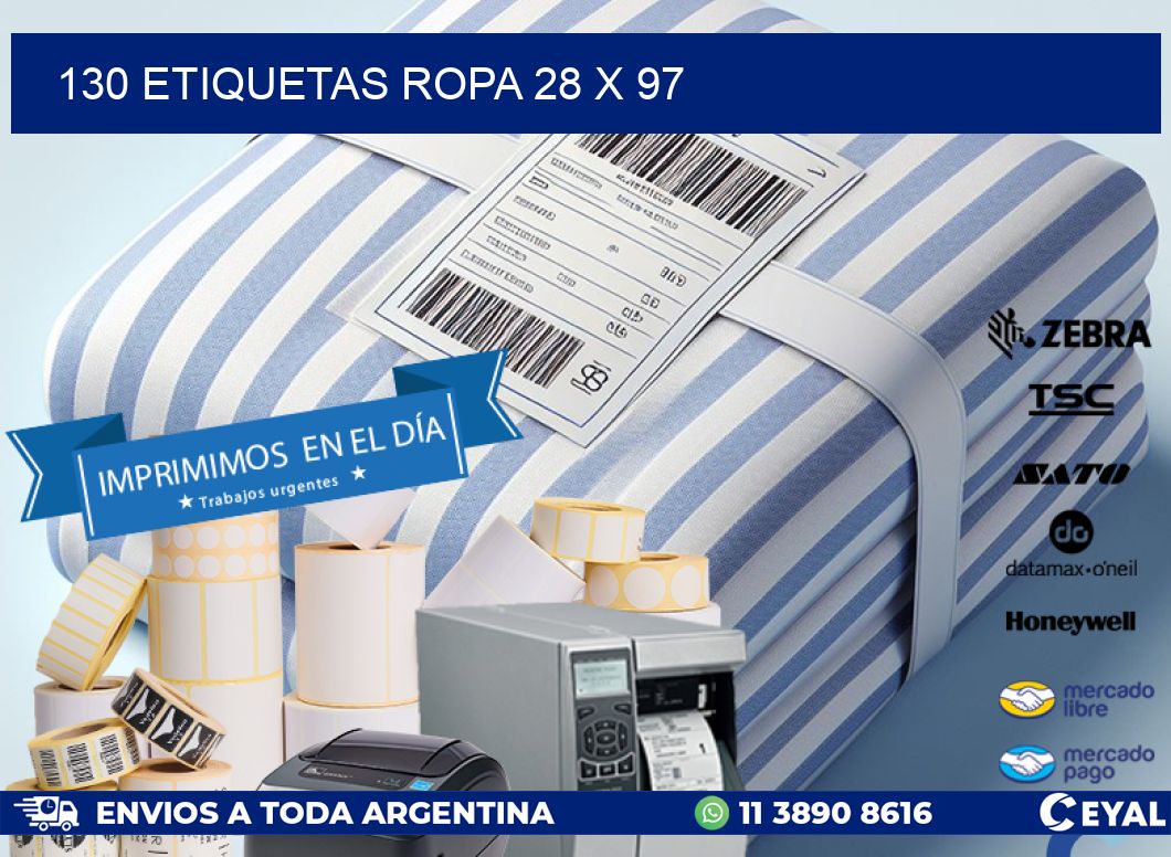 130 ETIQUETAS ROPA 28 x 97