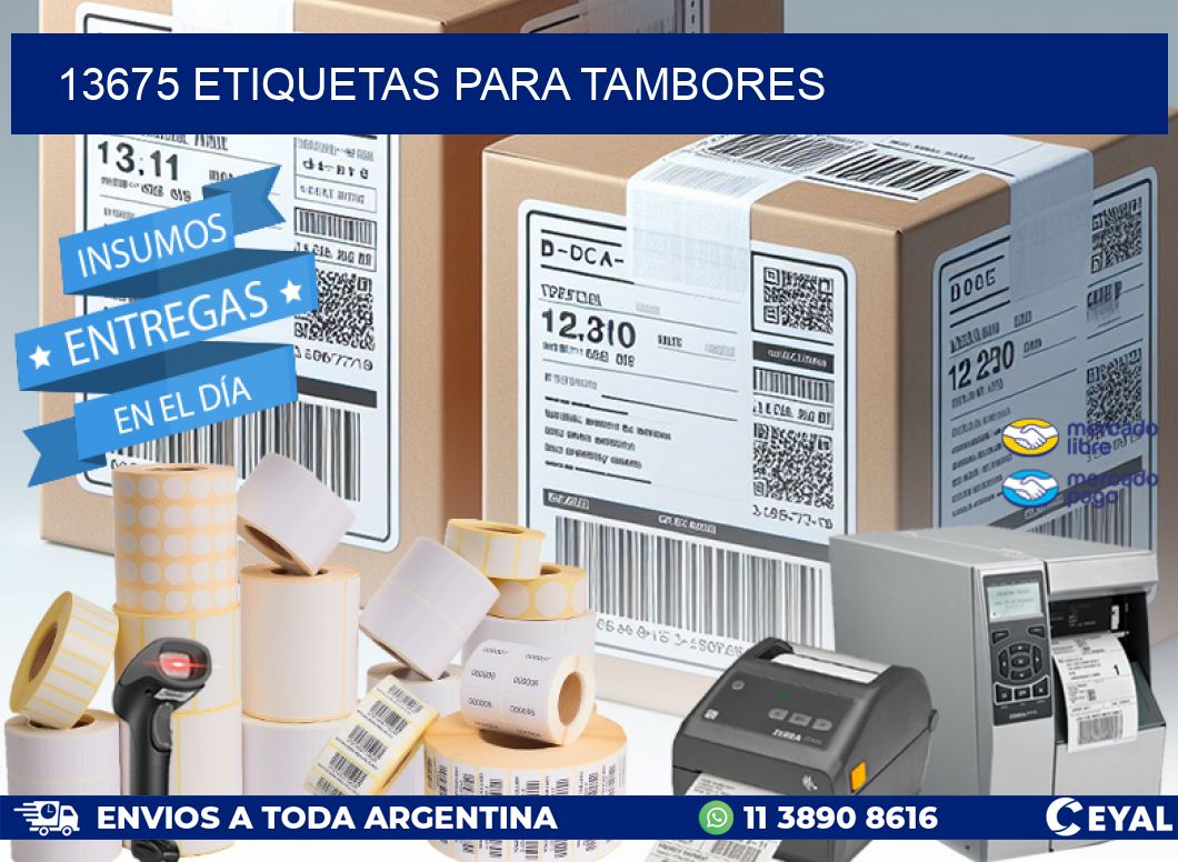 13675 ETIQUETAS PARA TAMBORES