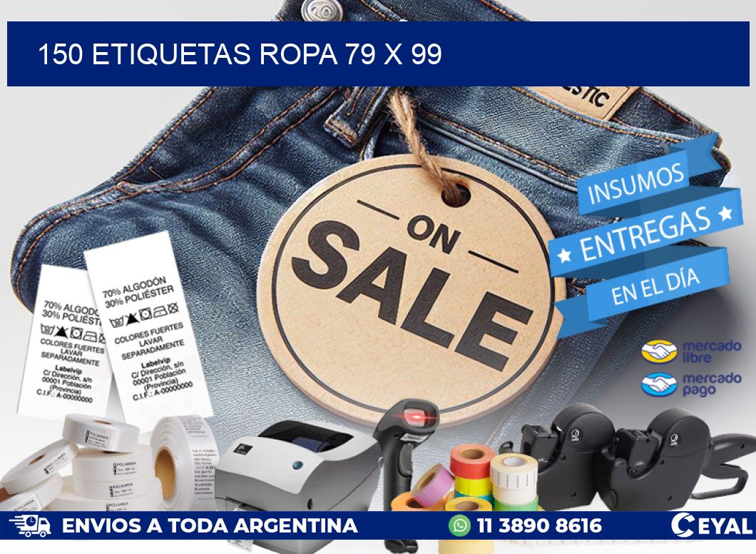 150 ETIQUETAS ROPA 79 x 99