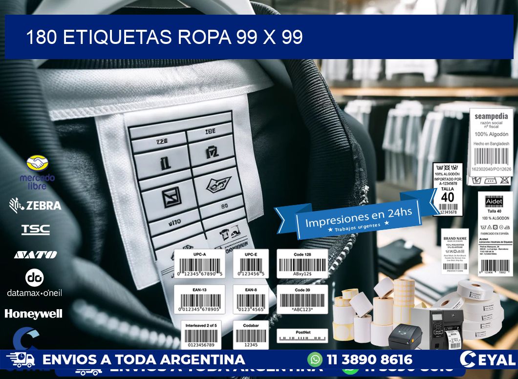 180 ETIQUETAS ROPA 99 x 99