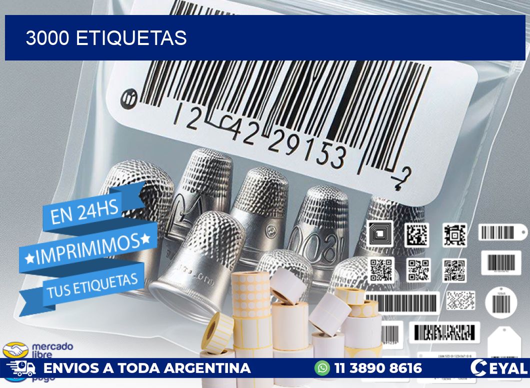 3000 ETIQUETAS