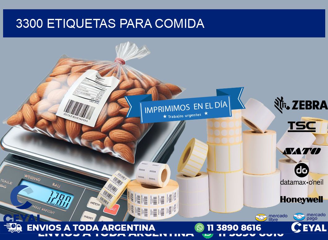 3300 ETIQUETAS PARA COMIDA
