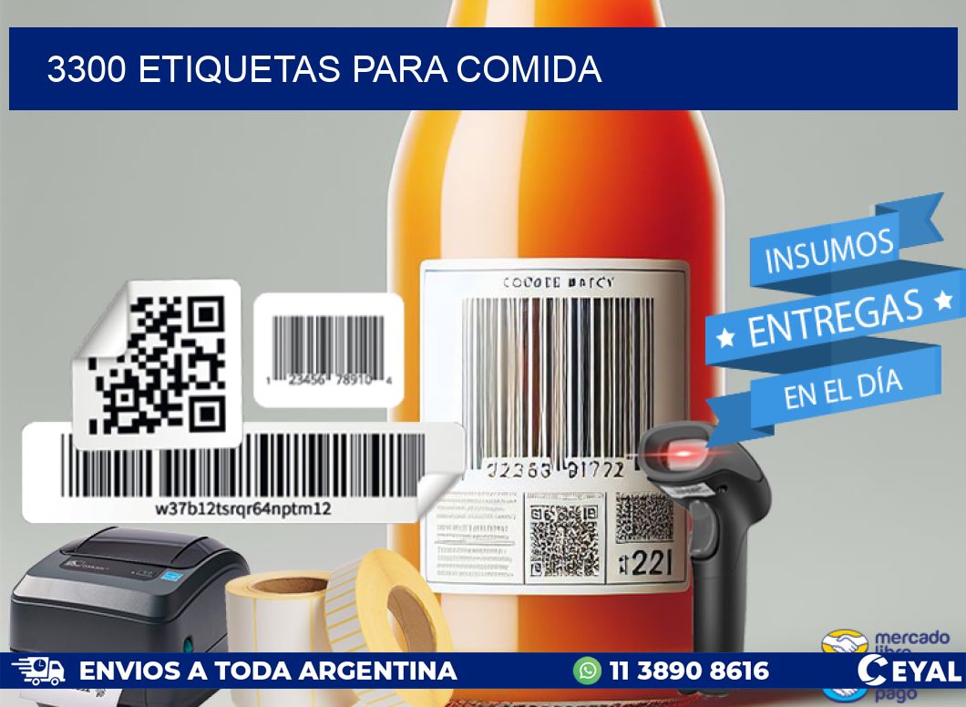 3300 ETIQUETAS PARA COMIDA