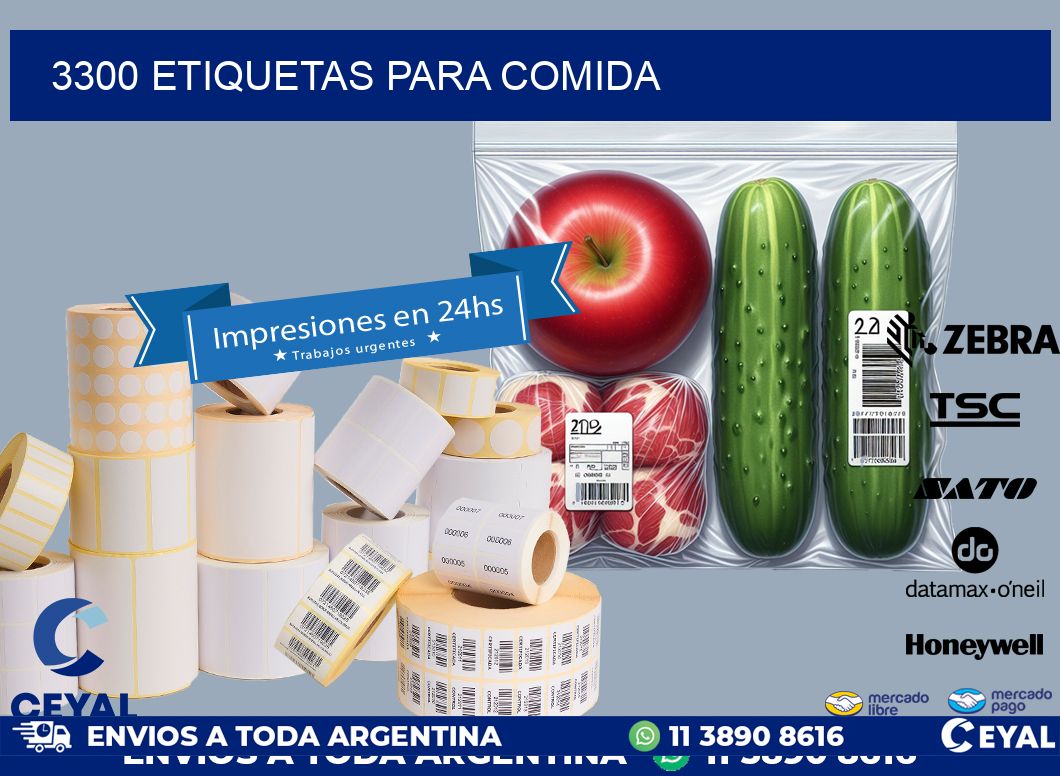 3300 ETIQUETAS PARA COMIDA